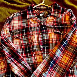 Timberland flannel shirt. Red plaid XL.
